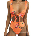 Heißer Verkauf sexy Frauen hohe Taille Monokini Badeanzug gedruckt Blumen Bikini Bademode